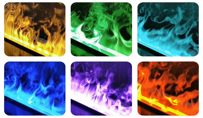 Indoor Timer Electric Water Fireplace Steam Vapor Safe Free Standing Mist Fireplace