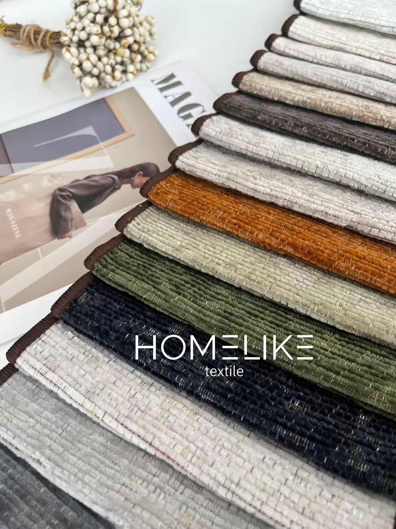 320GSM Yarn dyed woven chenille fabric for sofa