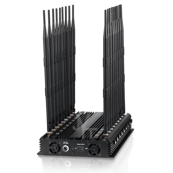18 antennas signal jammer blocking all 2G 3G 4G 5G WIIFI GPS RF LOJACK signals with remote control.
