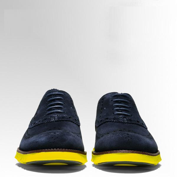 Blue Men's Casual Shoes Lightweight Suede Footwear  For Outdoor Exercise