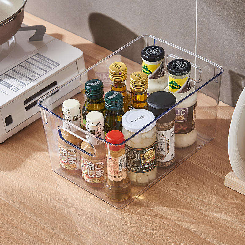 Factory Custom Transparent Plastic Rectangle Storage Box with Lid for Kitchen Refrigerator Organizes