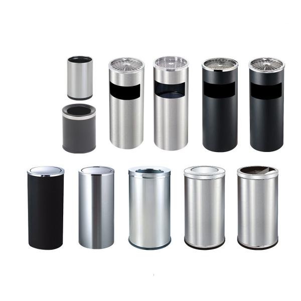 Spot Sand Steel Round Rig Bucket Bucket Office Hotel Shopping Mall Indoor Stainless Steel Clamshell Garbage Can