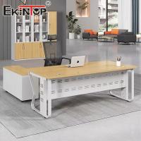 Escritório de madeira resistente gerente de mesa designer de mesa para escritório