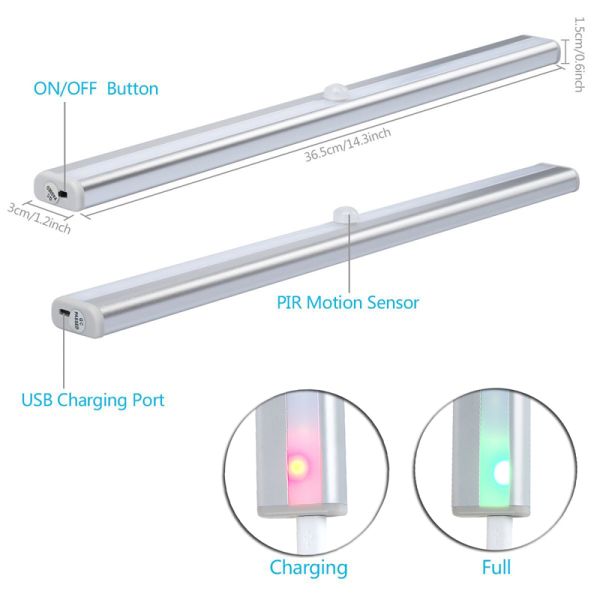 Motion Sensor Portable Wireless Kitchen Wardrobe Night Light Stick-on Anywhere Battery Powered LED Motion Light