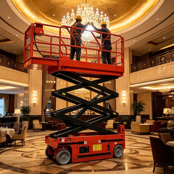 Premium 19ft Full Electric Scissor Lift Platform Self Propelled For Aerial Work