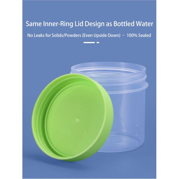 100ml Empty Plastic Jar With Colorful Customized Lid Food Grade Storage Clear Container Leak Proof for Liquid