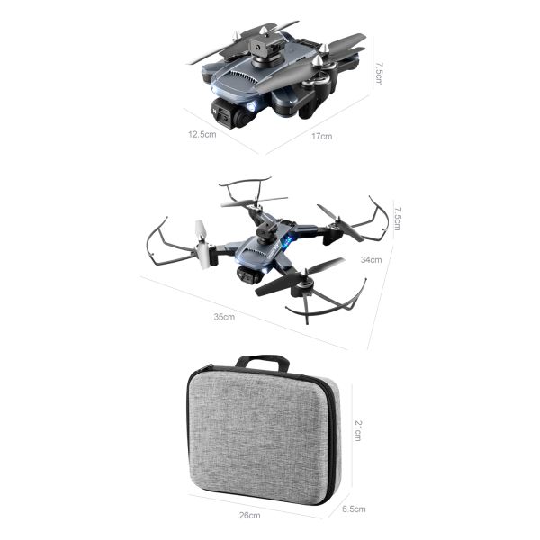 Mini Foldable Drone K7 Optical Flow Obstacle Avoidance 4k Camera LED Lights Remote Control 1800 mAh Battery ESC HD Camera
