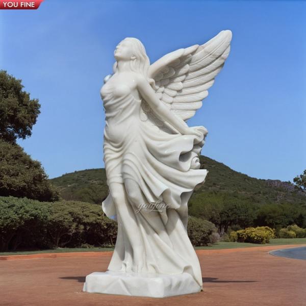 Custom Europe Marble Angel Garden Stone Statue
