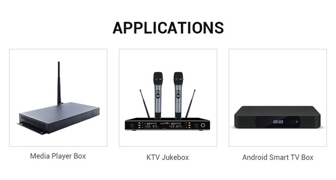 Локальные сети WiFi BT коробки медиа-проигрывателя ядра мини HD квадрацикла андроида для умной рекламы