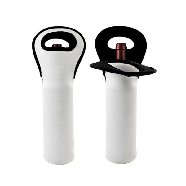 Custom Sublimation Wine Bag Portable Insulated Neoprene Bottle Sleeve Wine Bottle Tote