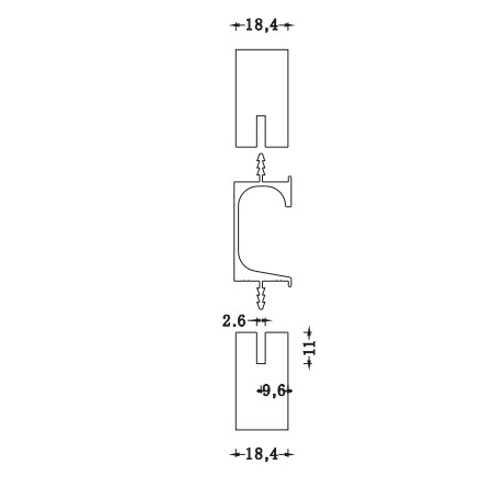 спальня 447mm прессовала алюминиевые тяги ящика