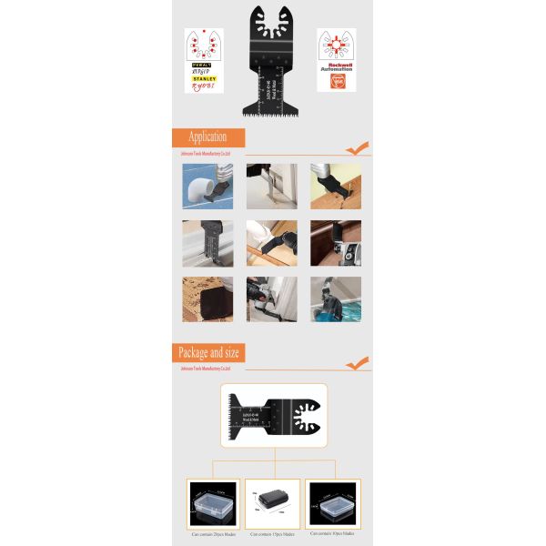 лезвие пилы зубов 45*40mm Япония Multi для древесины и пластмассы с пластиковой коробкой