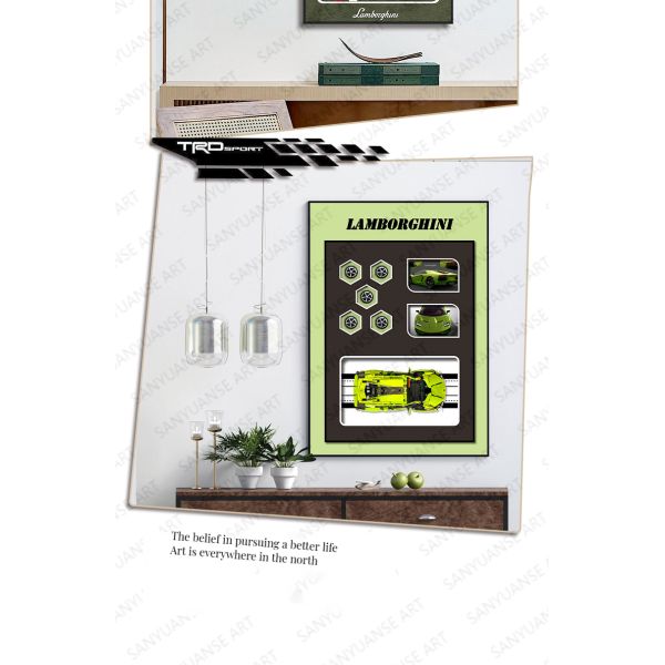 Modern Three-Dimensional Block Car Electric Format for Home Office Bedside Sofa Decor