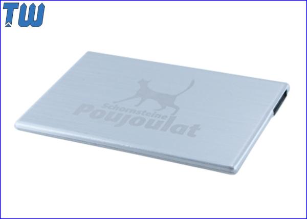 Metal Slip Credit Card 16GB Usb Flash Disk for Company Gift with Logo Printing