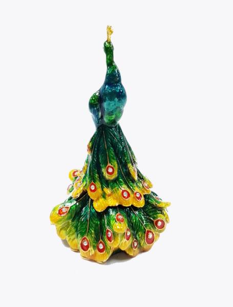 Shinny Gifts China Manufacturer Peacock Trinket Box Metal PeacockJewelry Box Pewter Box