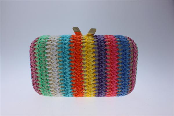 Pretty Weave Women Evening Clutch Bags Multicolored Handmade For Dress