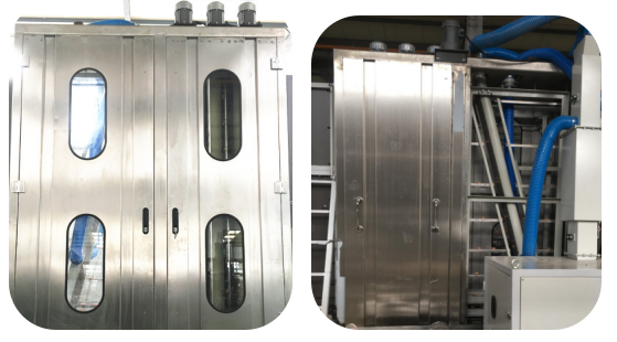 Stainless Steel 31KW Vertical Glass Washing Machine Drying Section