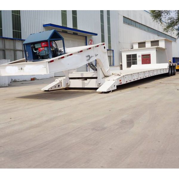 90-120t Load Capacity Low Bed Semi Trailer with Jost Kingpin and Steel Material for Heavy Duty Transportation Solutions