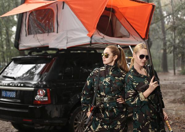 Side Awning Car Roof Tent For Camping With Sponge Mattress Water Resistant