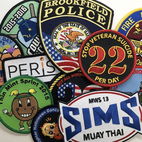 Embroidered Iron On Polyester Garment Patch Label Custom For Motorcycle Vest