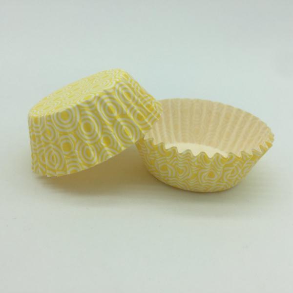 Yellow Cwedding Cupcake Holders , Greaseproof Paper Muffin Cases Cups Wrappers