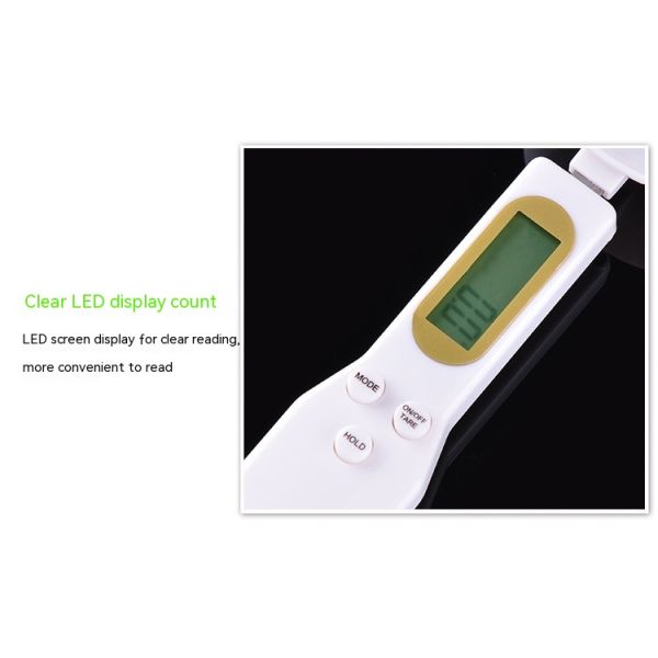 High Accuracy Electronic Scale for Kitchen Ingredients Capacity 500g/0.1g Portable Measuring Spoon ABS Plastic Electronic