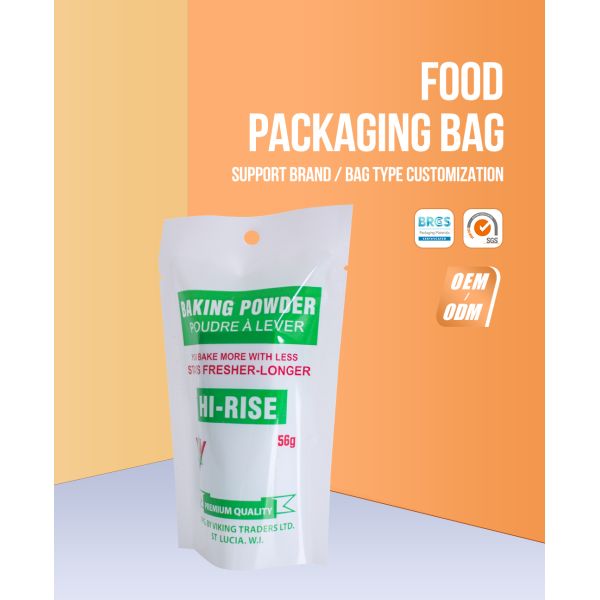 Custom Printing Baking Powder Dried Food Packaging Bag Moisture Proof Plastic Stand Up Pouch