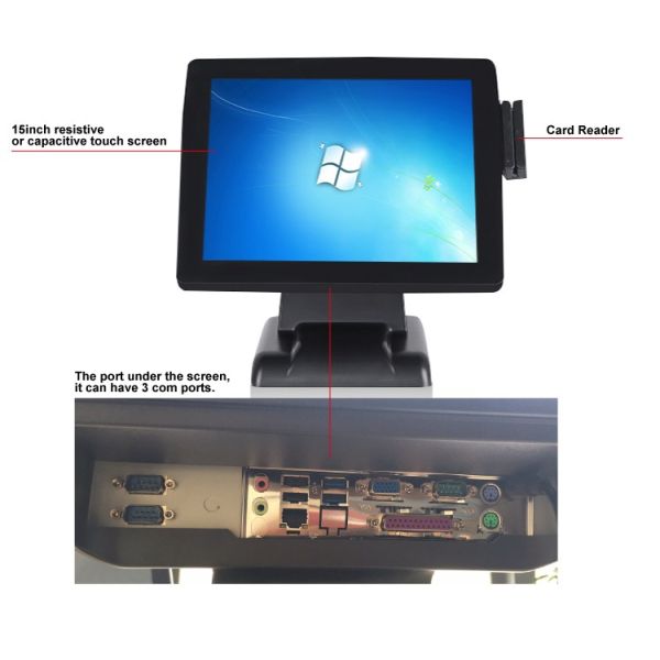 15 дюймовый резистивный не имеет плоского сенсорного экрана POS терминал лучший выбор для рынков стран