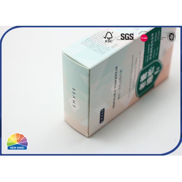 Cajas de empaquetado de encargo de la pequeña caja blanca del cartón plegable para el embalaje cosmético de la medicina