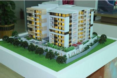 Mini Architecture Models feito a mão, modelo moderno da arquitetura de 1/80 escalas