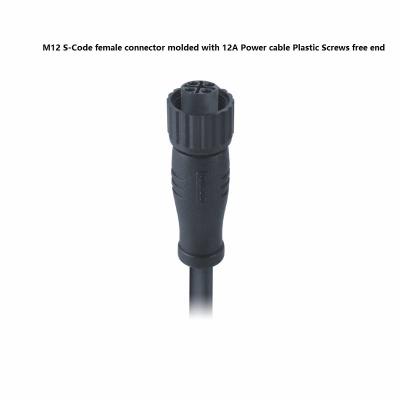 Calibre de diâmetro de fios 16 do código M12 3 Pin Cable de S Unshielded para codificadores dos atuadores de sensores