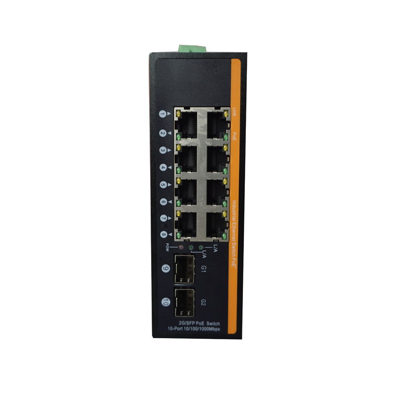 2*1000M fiber ports+8*100M RJ45 ports Industrial POE Switch