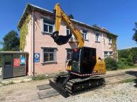 9 toneladas Excavadora Sany SY95C Excavadora hidráulica usada 5km/h