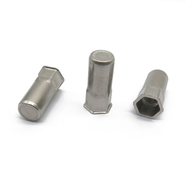 Reduced Head Inner Hex Body Closed End Rivnuts Stainless Steel Countersunk Design
