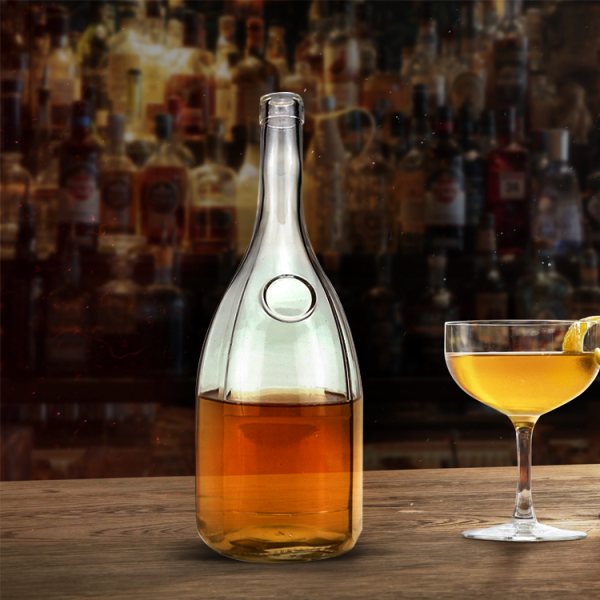 700ml 750ml 1000ml Glass Liquor Bottle for Vodka Tequila Gin Sealed Cork Lid Included