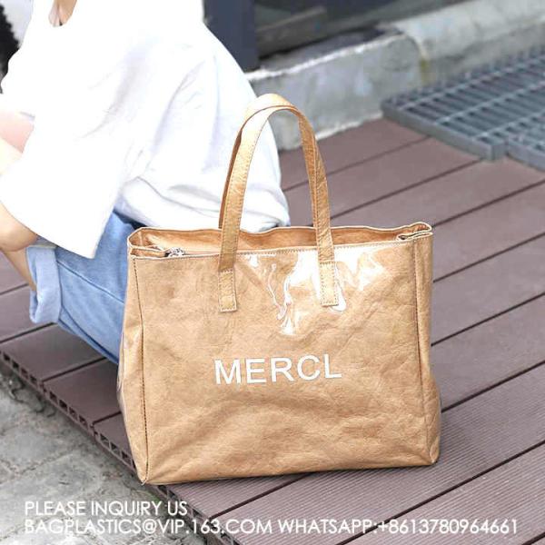 Tyvek Beach Tote Bag Customized Logo Shopping Bag Jelly Clear Plastic PVC Wholesale New Fashion Luxury Waterproof