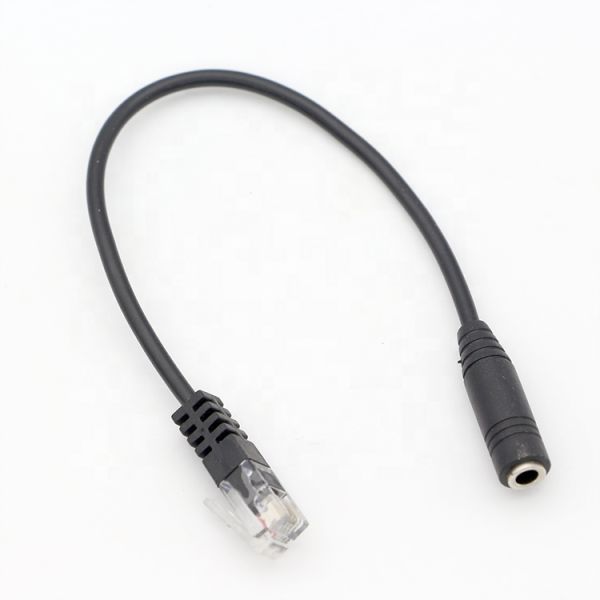 CUSTOM RJ9 RJ10 to Female 3.5mm Audio Jack Headset Adapter Cable for Office Phone