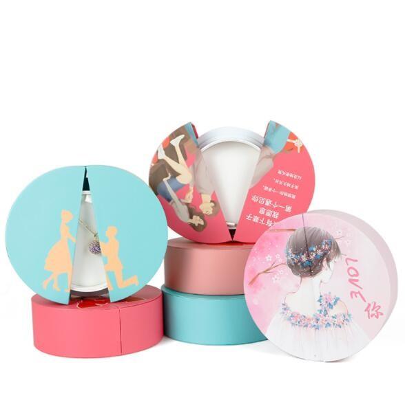 Round Dia 15x5cm Small Jewelry Packaging Boxes Eco Friendly Necklace Storage Box