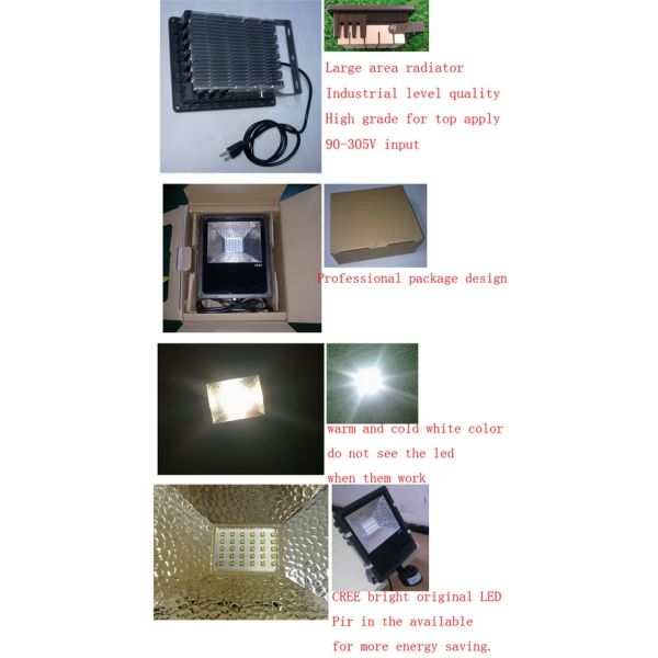 50Watt LED outdoor flood lighting fixtures For exterior walls , floor , billboard