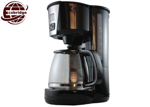 Glossy Design Electric Drip Coffee Maker 1.25L Home Digital Display With Indicator Light