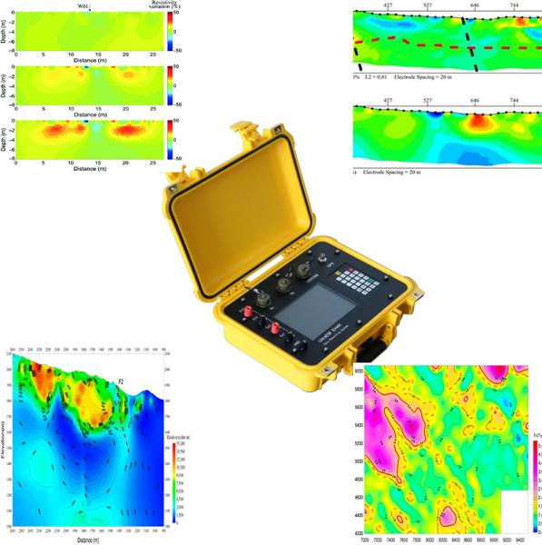 Instrument géophysique de détection et d'arpentage des minéraux des eaux souterraines profondes