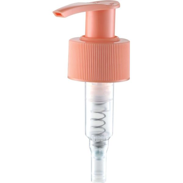 JL-JS302A Left-right  Lock Up Lotion Pump Smooth, Aluminum, Ribbed Lotion Dispenser Pump