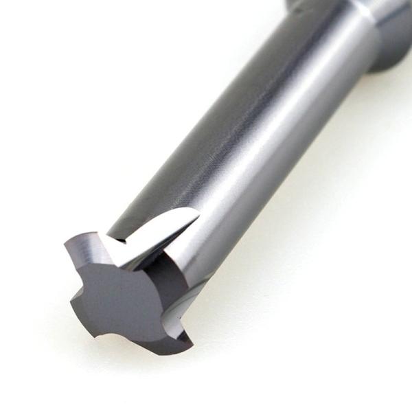 CNC Solid Carbide Thread Milling Cutters , Black Single Tooth Thread Mill 55 Degree