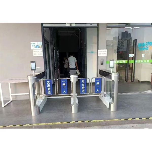 Small Swing Gate Turnstile , RFID Access Control Turnstile Gate For Commercial Entrances