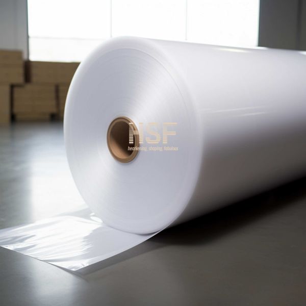 40uM films de libération de PE blanc opaque largeur 2m Silicone UV durci