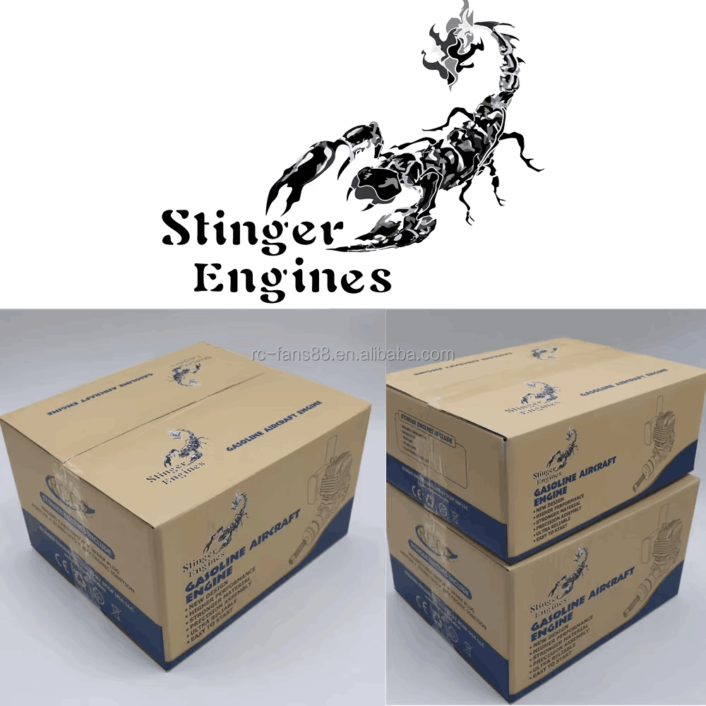 Rcgf Stinger 125cc Twin 2 Cycle 2 Stroke Piston Type Gasoline Engine For Fpv Rc Uav Airplane Fixed-Wing Drone