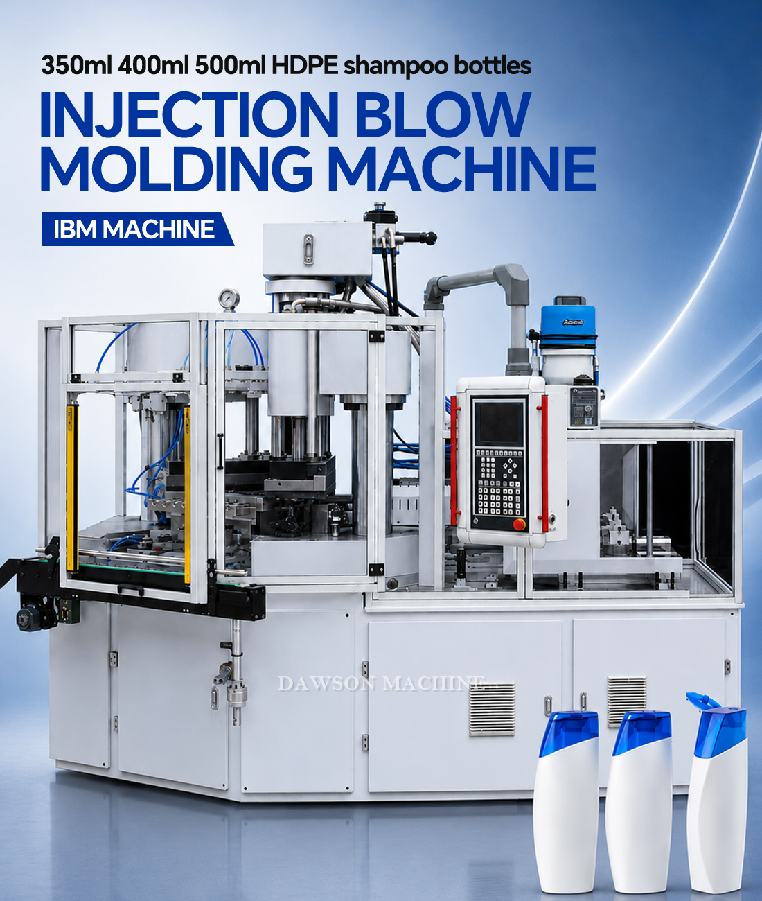 Automatic 25 kW Customizable Injection Blow Molding Machine for Plastic Bottle Production