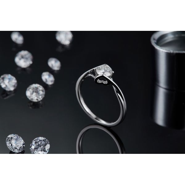 Захват обещания свадьбы драгоценной камня кольца Moissanite карата женщин 3 естественный