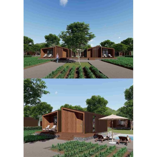 Свежий крошечный панельный дом с полуфабрикат деревянным домом журнала