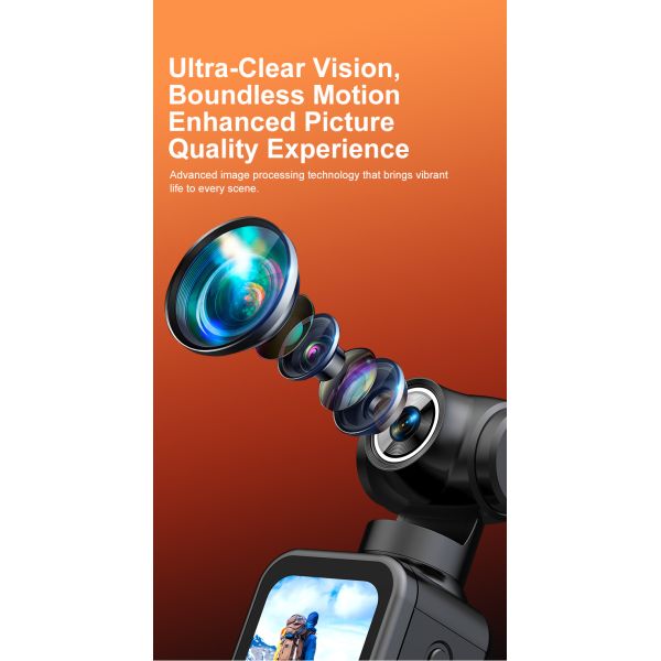 5K K28 270 Rotation Camera Action Camera Handheld Sports Camera